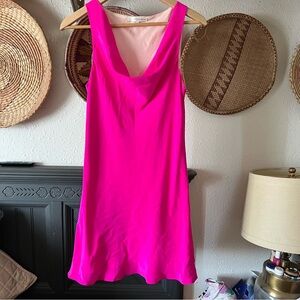 Lavender Brown Hot Pink Mini Dress